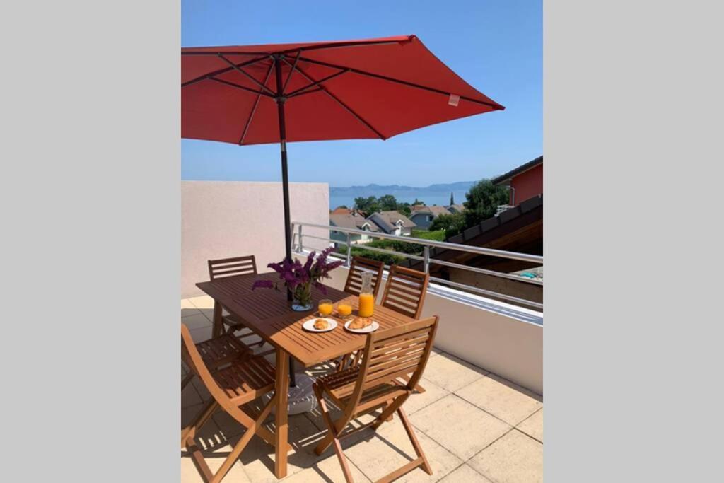 Superbe Appartement Au Calme Avec Vue Sur Le Lac. Évian-les-Bains Exterior foto
